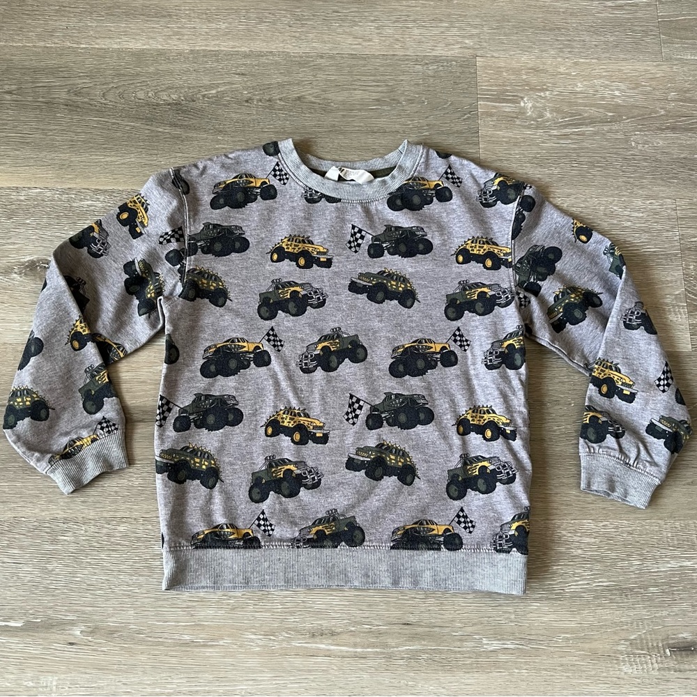 🚚🚛 H&M Monster Truck Sweatshirt - Sz 8/10 🚛🚚